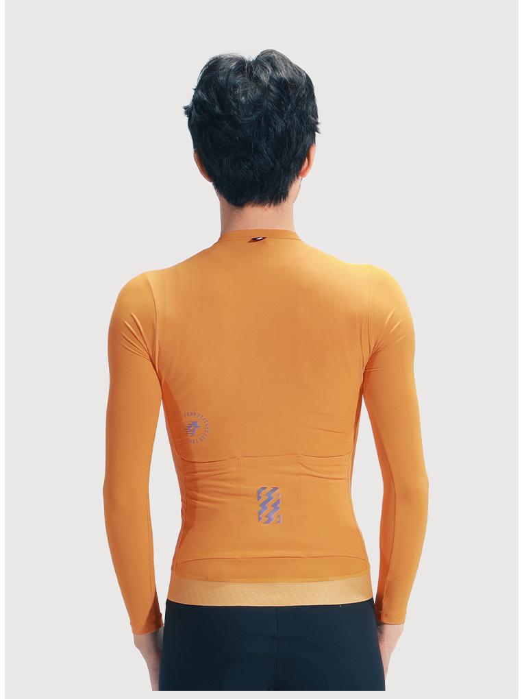 Lampaida Men's Breathable Thin Long Sleeve Cycling Jersey - Spring/Summer Road & Mountain Bike Suit