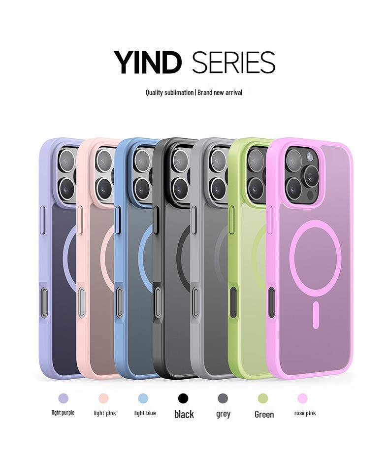 Applicable Magnetic Skin-Feel Protective Case for Apple iPhone 16e - Frosted Back Cover.