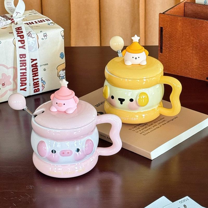 Abschlussgeschenk für Mädchen, Freundinnen, super süße Welpen, Keramiktassen, Kaffeetassen, Lehrer, Klassenkameraden, Souvenirs