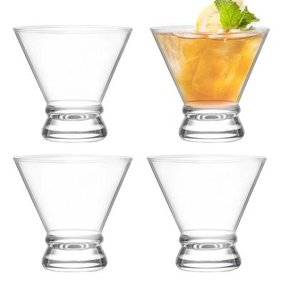 Small Cocktail Cups 200ml Wine Drinking Glasses Kit Thickened Base Drinking Set For Home Bar Cafe Family Gathering And Nightclub