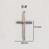 Retro European Style Stainless Steel Cross Pendant for DIY Jewelry Making