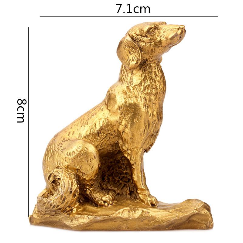 Kreative Retro Messing Tierkreiszeichen Simulation Tier Goldene Kleine Skulptur Handwerk Dekoration Chinesische Moderne Heimdekoration