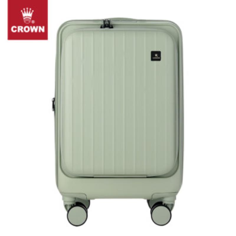 CROWN 20-inch Expandable Front-Opening Carry-On Luggage 20 inch