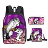 The Battle Cats Rucksack Dreiteiliges Set für Kindergartenkinder, Rucksack mit großem Fassungsvermögen, Umhängetasche, Federmäppchen