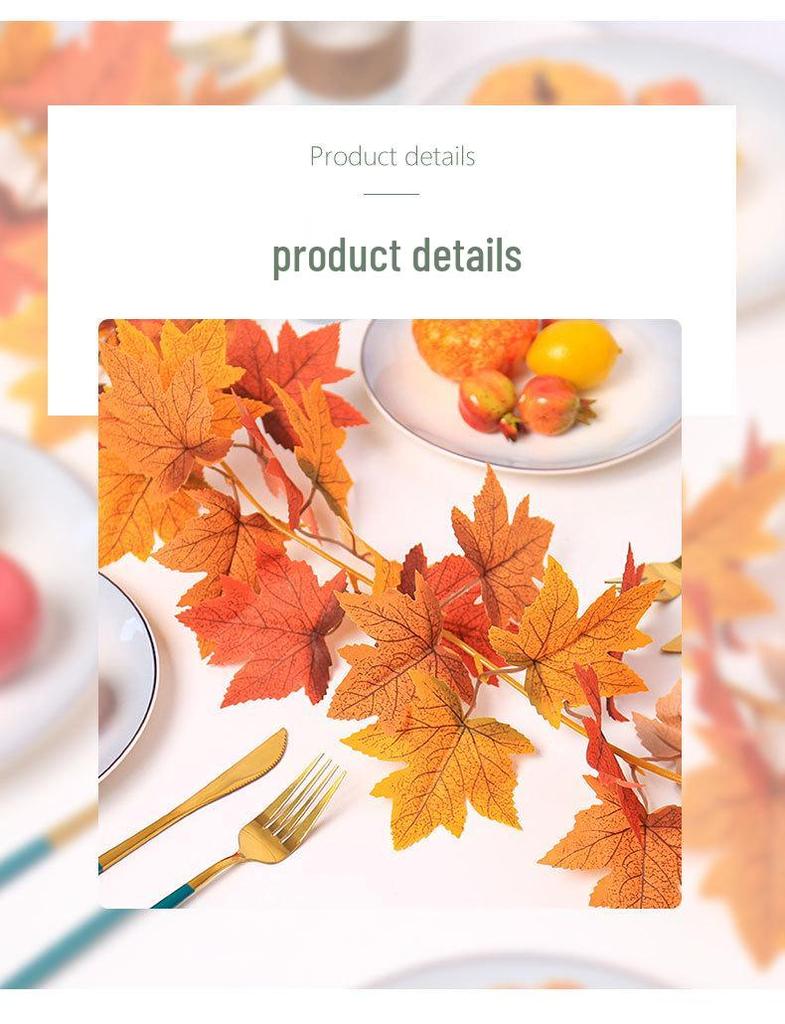 Artificial Maple Leaf Rattan Home Decor: Scenic Atmosphere Arrangement