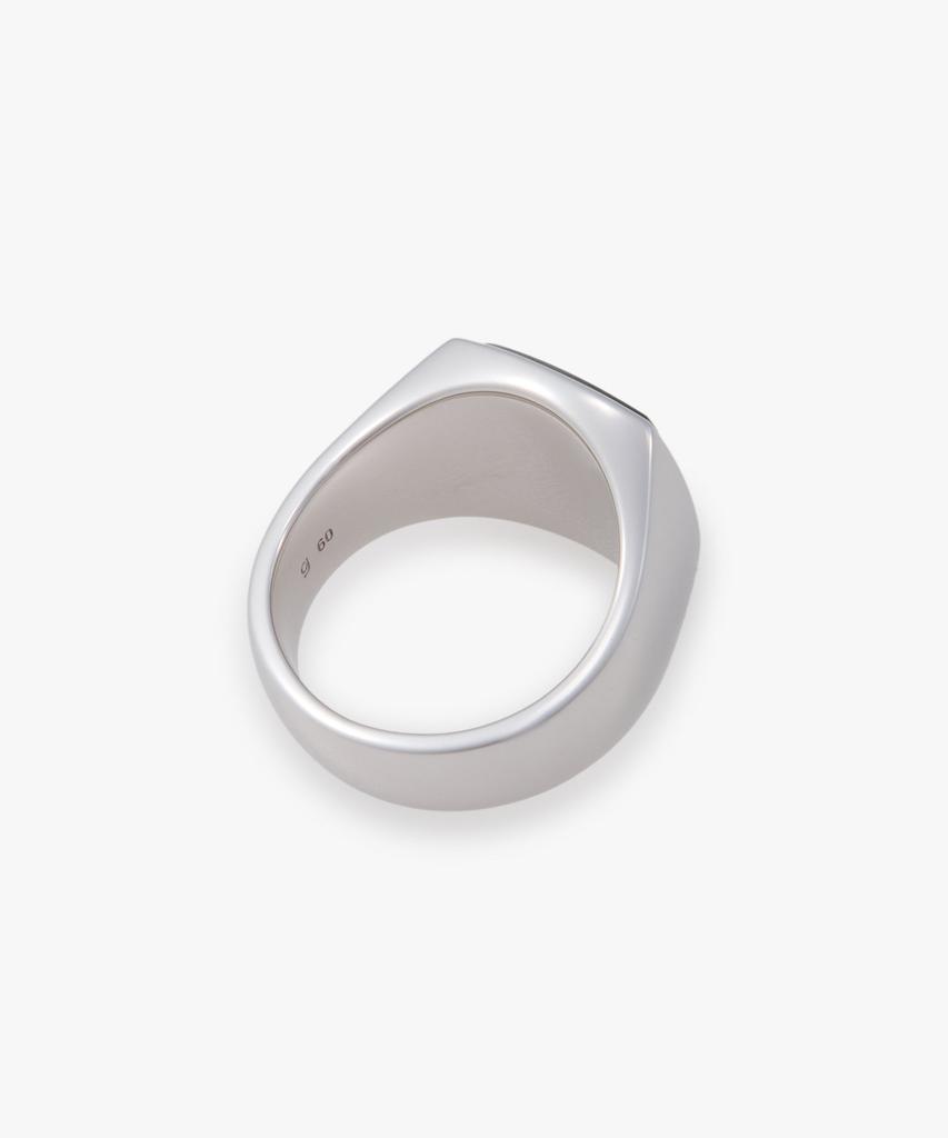 Man On The Boon [Tom Wood] Black Lavikite Cushion Ring_Silver 4716129117