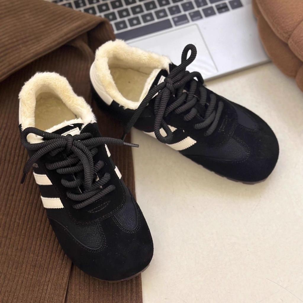 Dexun shoes women's shoes women's autumn and winter 25 new plush Birkenstocks round head ugly cute shoes casual sports fluffy shoes