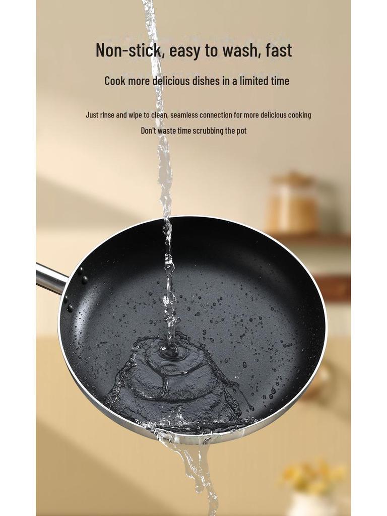 Non-Stick Large Frying Pan for Home, Hotel, and Commercial Use - Induction & Gas Compatible