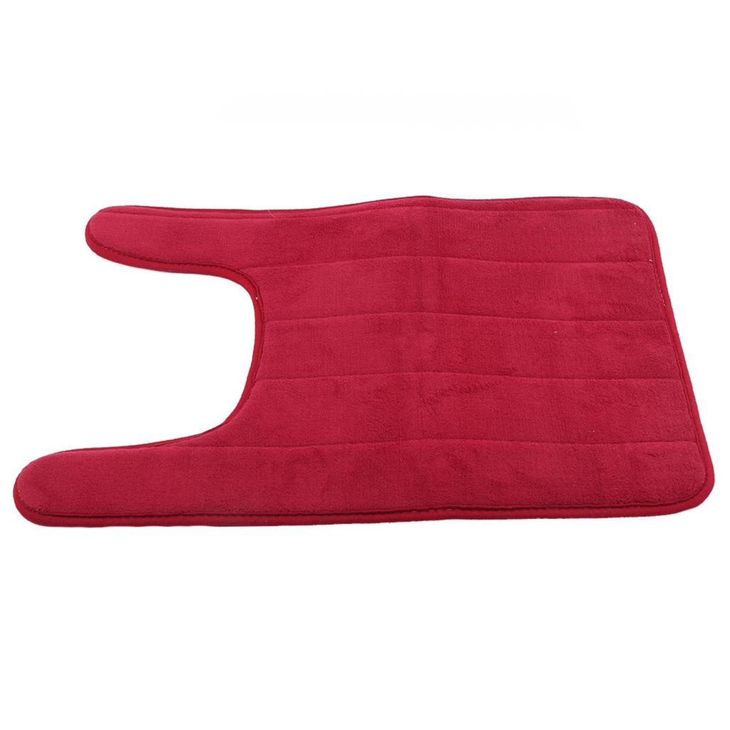 U-shaped Toilet Bath Mat Memory Foam Toilet Mat Soft Anti-Skid Water Absorbing Door Mat Bathroom and Home Decoration