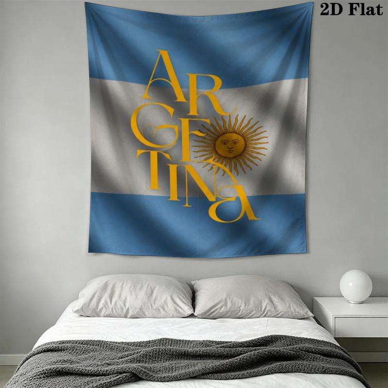 Argentina Wall Tapestry Aesthetic Wall Hanging Printed Fabric Blanket Decorative Tapestries for Bedroom Living Room Home Decor