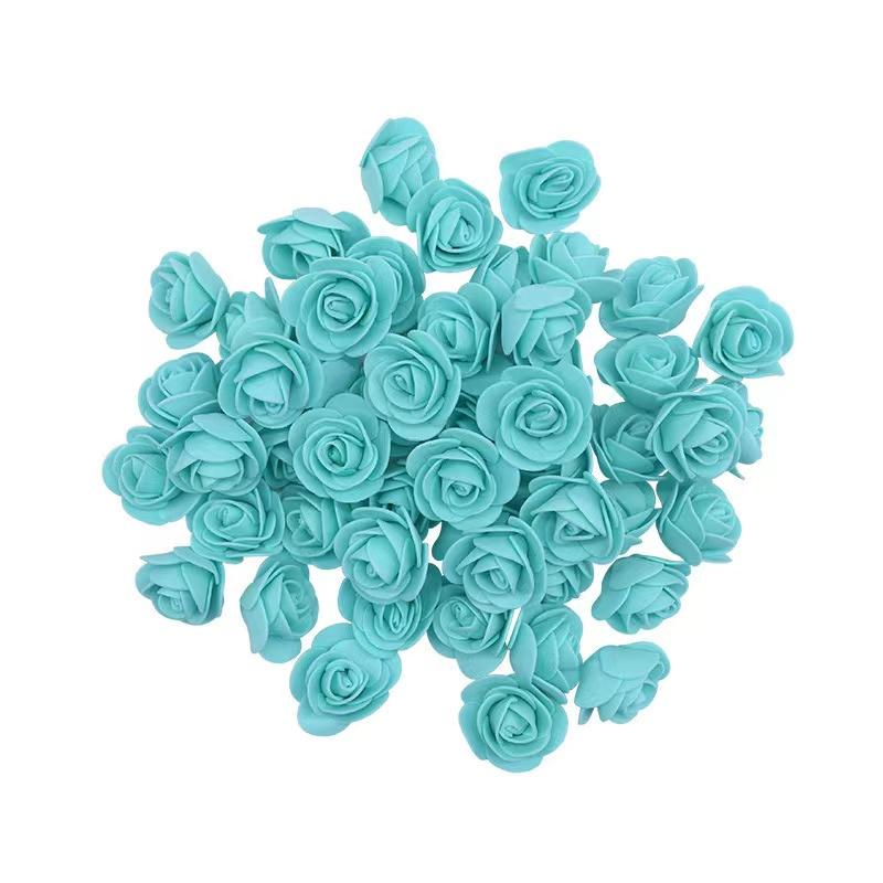 50~500Pcs 3.5cm PE Foam Rose Head Artificial Flower For Wedding Birthday Party Home Decor DIY Bear Rose Valentines Day Gifts