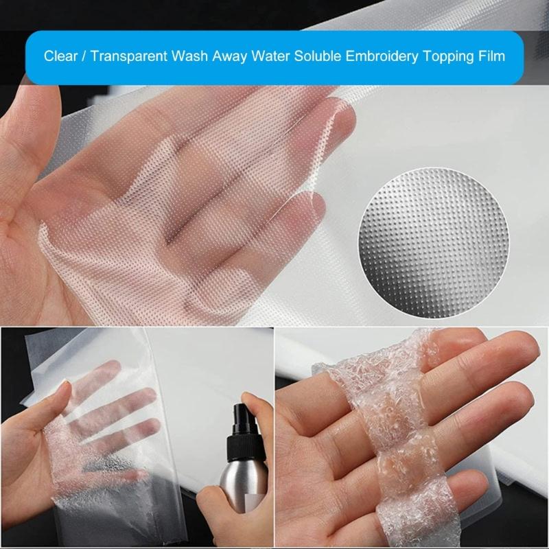 15/30/50yd Tear Away Machine Embroidery Stabilizer Backing Sheets, Water Soluble Embroidery Stabilizers Backing Films