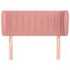 Headboard with Ears Pink 83 X 23 X 78 88 Cm Velvet