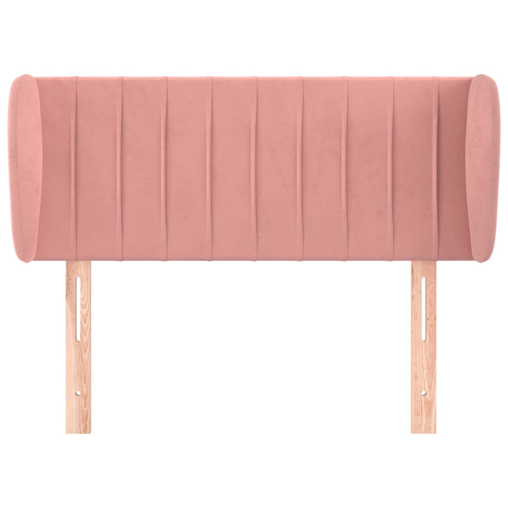 Headboard with Ears Pink 103x23x78 88 Cm Velvet
