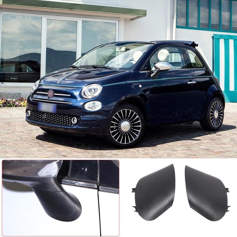 735450654 735450655 Left & Right Rearview Mirror Cover Arm Stem Cover Stem Cap Trim For Fiat 500 2012 2013 2014 2015 2016 2017