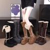 Fashion Thickened Two-wear Snow Boots for Women 2025 Winter New Thick-soled Fleece High-top Anti-slip and Warm Knight Long Boots