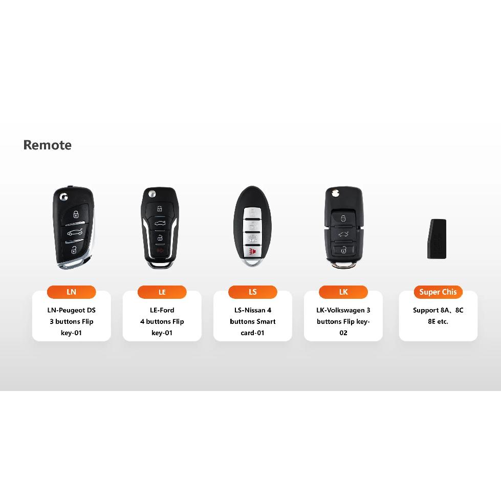 Launch X431 Key Programmer Remote Maker with Super Chip 4pcs Universal Remote Smart Key for X-431 IMMO Elite/IMMO Plus/PAD V