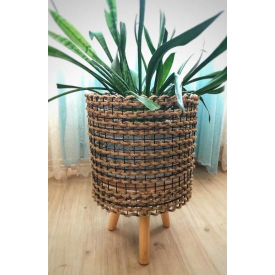 Ayaklı Hasır Saksılık, Hasır Örgü Saksılık, Tel Saksılık, Hasır Tel Saksılık