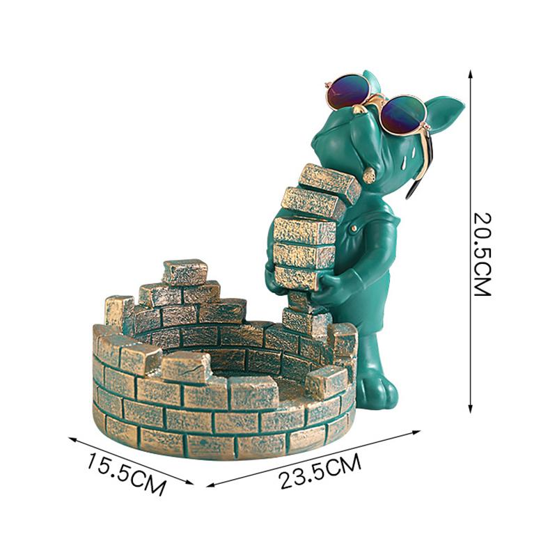 Dog Statue Storage Box Animal Ornament Resin  Art Sculpture Figurine Home Decoration Home Decoration Study Ornament