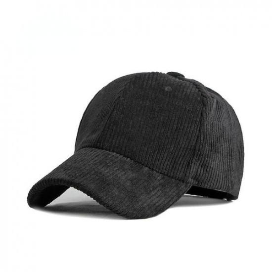 Women Men Adjustable Corduroy Baseball Cap Trucker Hat Casual Classic Visor Hat