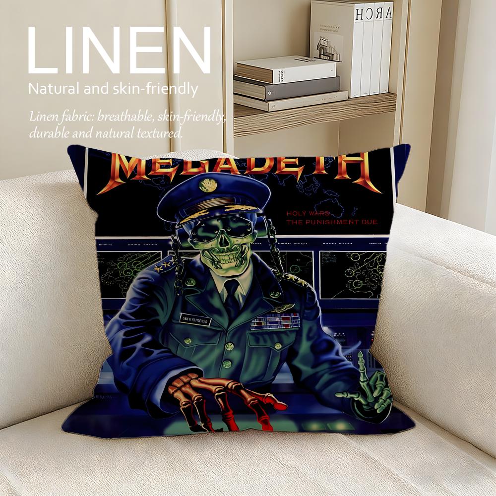 Music Megadeths Cushion Cover Pillowcase Set Pcs X X Breathable Washable Sofa Cushion Cover