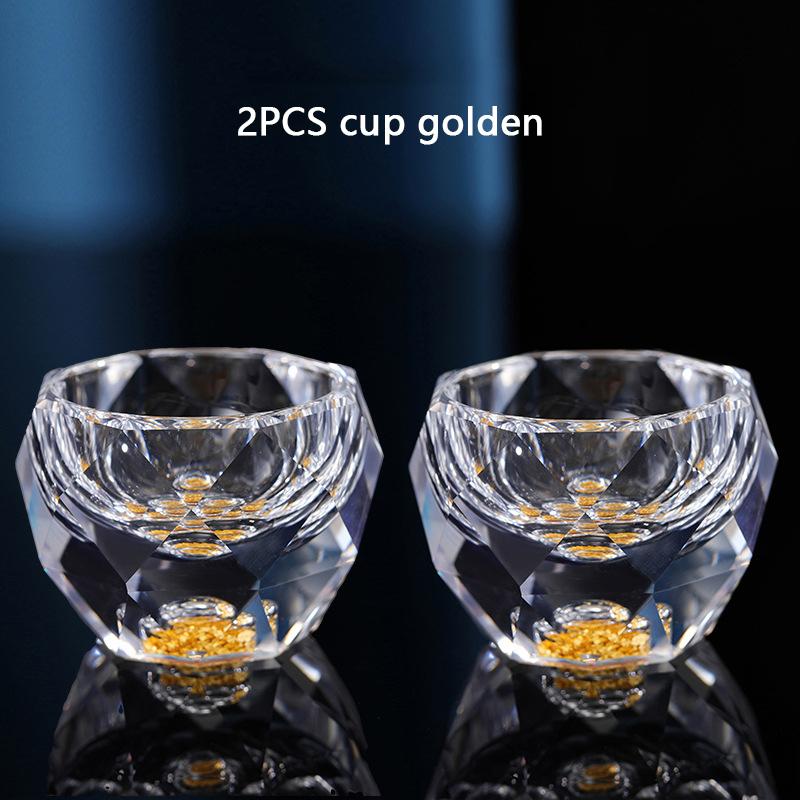 Set di bicchieri da liquore in cristallo con taglio a diamante con distributore di vino, bicchierino da shot di vodka, bicchieri da vino, whisky, liquori, sakè, brandy, tazza da tè