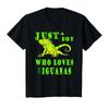 Kids Just A Boy Who Loves Iguanas Reptile Cartoon Art T Shirt Vintage Versatile Top For Everyday Wear Designer Clothes