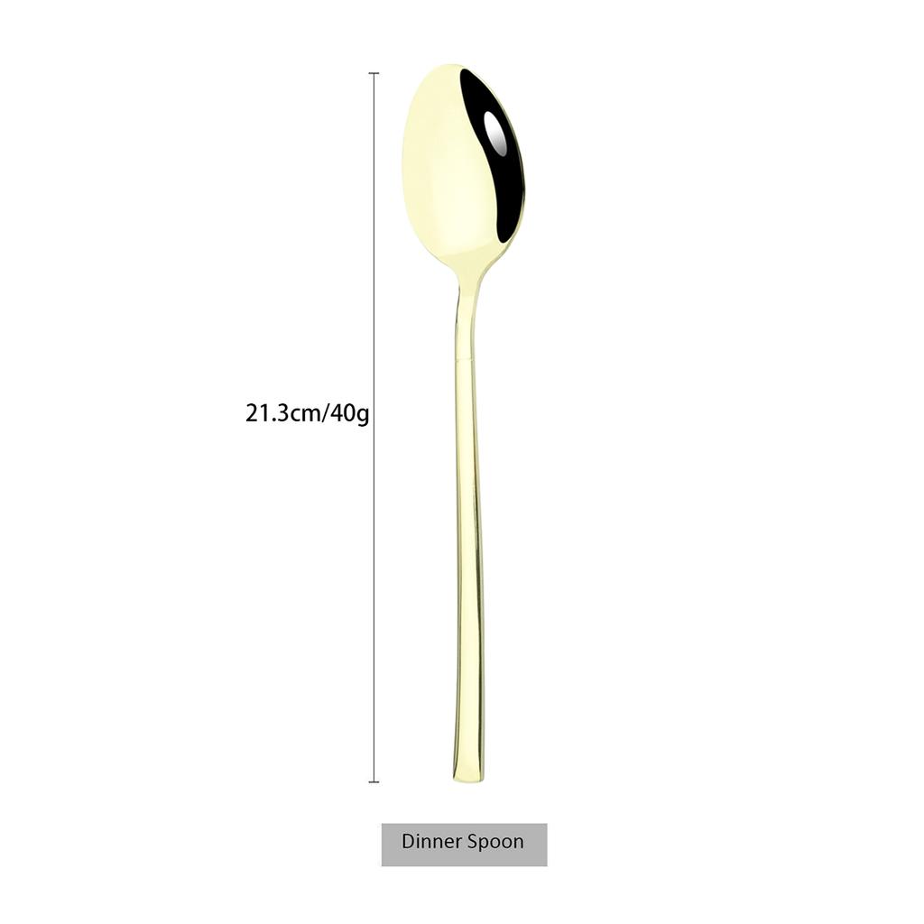 Stainless Steel Cutlery Set Mirror Black Dinnerware Set Knife Dessert Fork Coffee Tea Spoon Tableware Western Kitchen Flatware