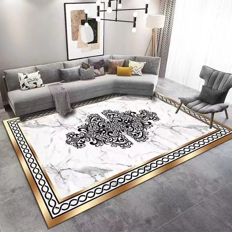 European and American Retro Foldable Living Room and Bedroom Carpet with Thickened Washed Back and Ethnic Style Carpet Beautiful