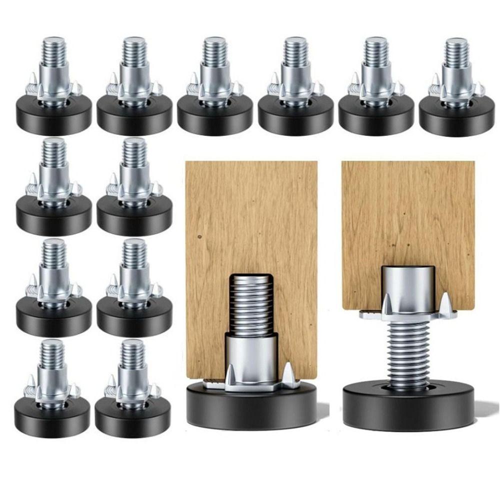 

12/24Pcs Simple Furniture Leveling Feet 1/4 Table Chair Leg Levelers Feet Cabinet 12Pcs