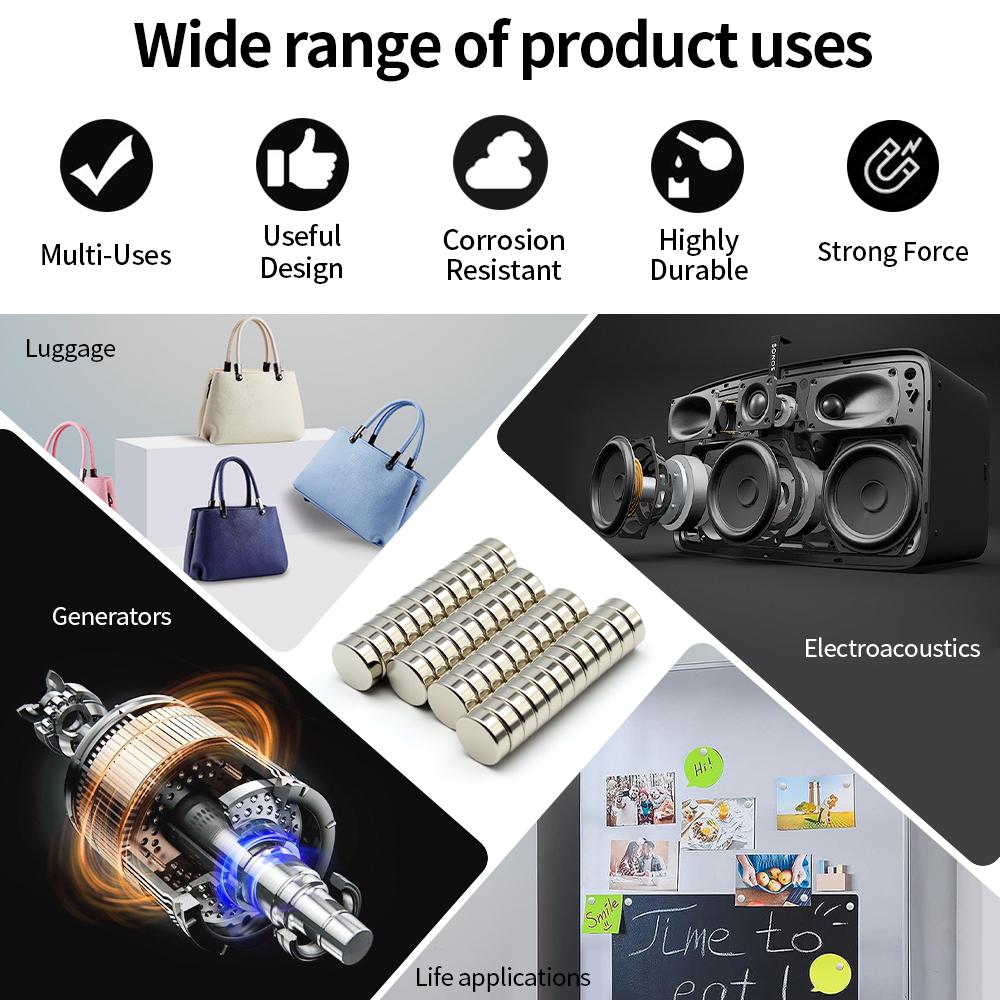 Super Strong Neodymium Magnet N35 NdfeB Permanent Magnetic imanes Round Powerful Magnets Refrigerator 15x1 15x2 15x3 15x4 15x5