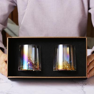 Ge Bei Tang Golden Mountain Dazzling Crystal Glass Pair Cups