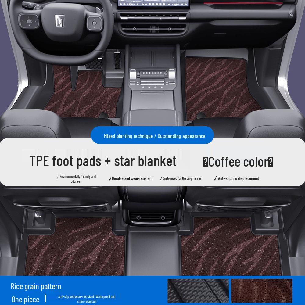 Tank TPE Car Floor Mats for Models 300, 400, 500, 700 - Full Coverage Waterproof Silk Coil Mats with Door Sill Protection