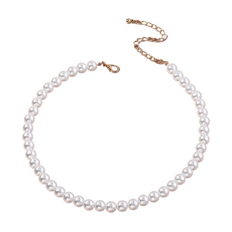 Fashion Imitation Pearl Single-Layer Necklace Women'S, Neck Chain, Collarbone Chain, Pearl Pendant, Sweater Chain