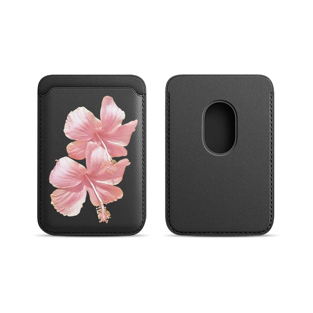 Hibiskusblüten Kartenetui Hülle Handy-Kartenhalter Für Magnetische Hülle Geeignet Für Alle iPhone Für Magsafe Karten-Handy Rückentasche