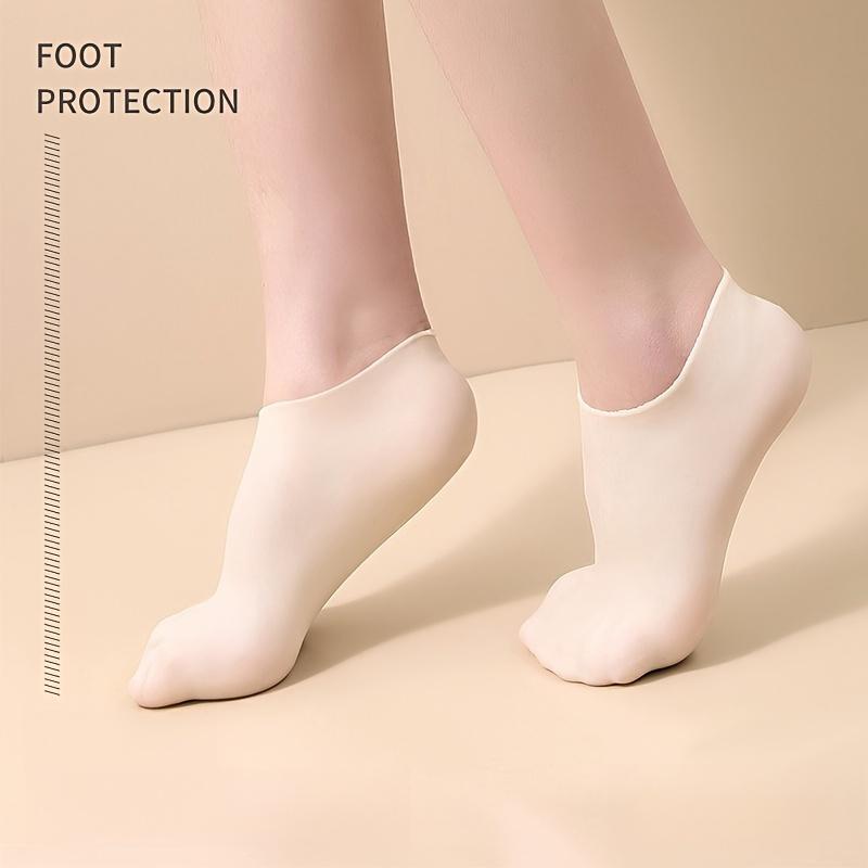 1 Paar feuchtigkeitsspendende Fußsocken aus Silikon für trockene und rissige Füße, Pediküre-Pflege