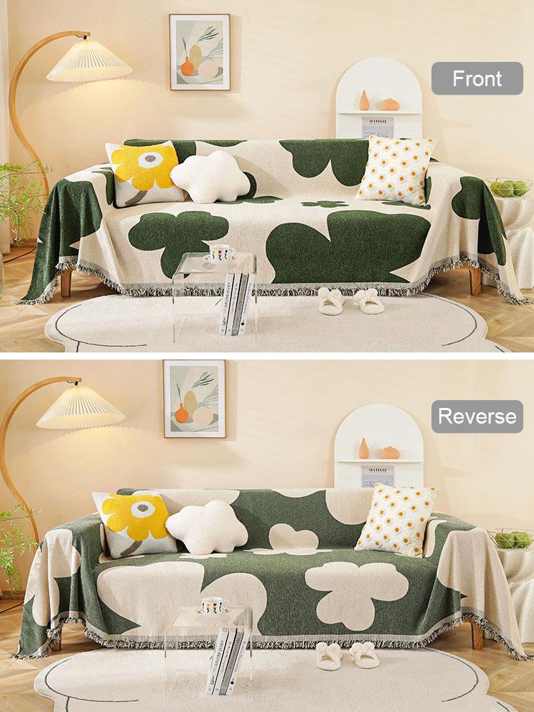 

Современный двусторонний чехол для 3-местного дивана с бахромой из синели, чехол для кресла, чехол для углового дивана, чехол для дивана, плед для домашних животных, детей, всесезонный 180x130