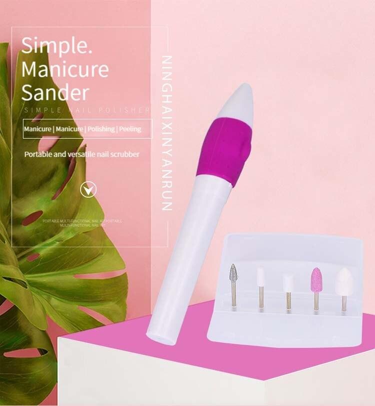 Nail Portable Nail Battery Grinder Mini Written Test Nail Grinder Electric Nail Removal Exfoliating Polishing Tool