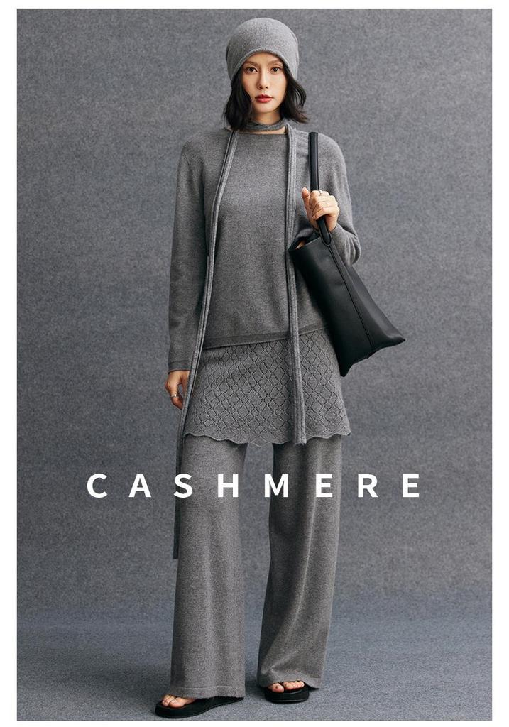 Women's Cashmere Round Neck Loose Knitwear - Autumn/Winter Lazy Style Fashion