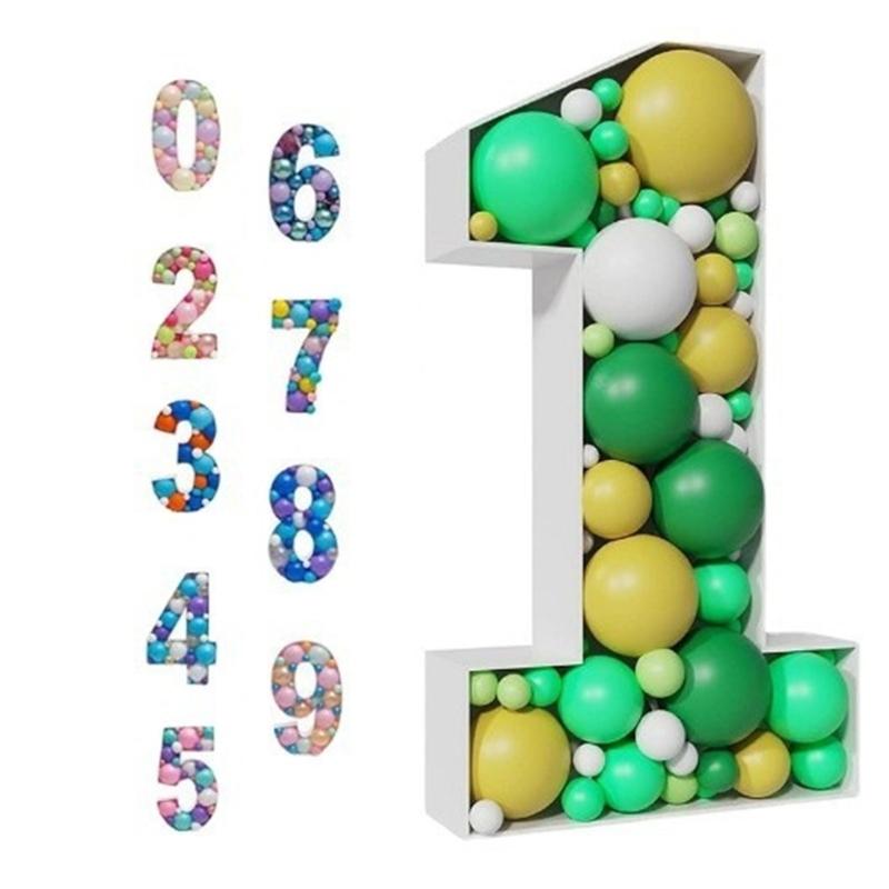 User Friendly Latex 3D Number Balloon Display Stand For Festival Event Baby Showers Photo Backdrops