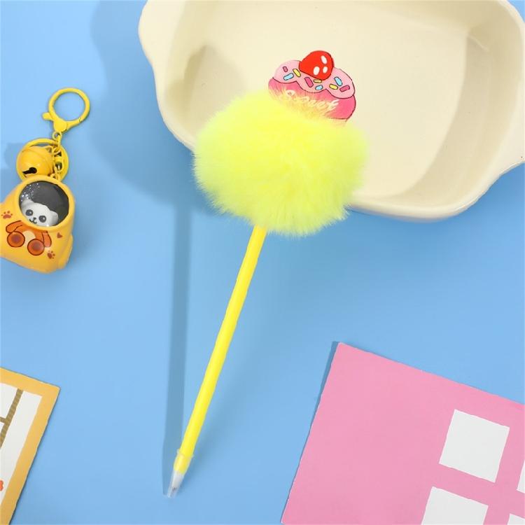 6 Stück Plüsch-Haarball-Gelkugelschreiber Kreativer Neutraler Stift 1,0 mm Dekorativer Stift Glatter Tagebuchstift Schulbürobedarf