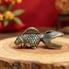 Mini Goldfisch Figuren Retro Messing Glückstier Statue Ornament Heimdekoration Schreibtischdekoration Teetier Niedliche Geschenke