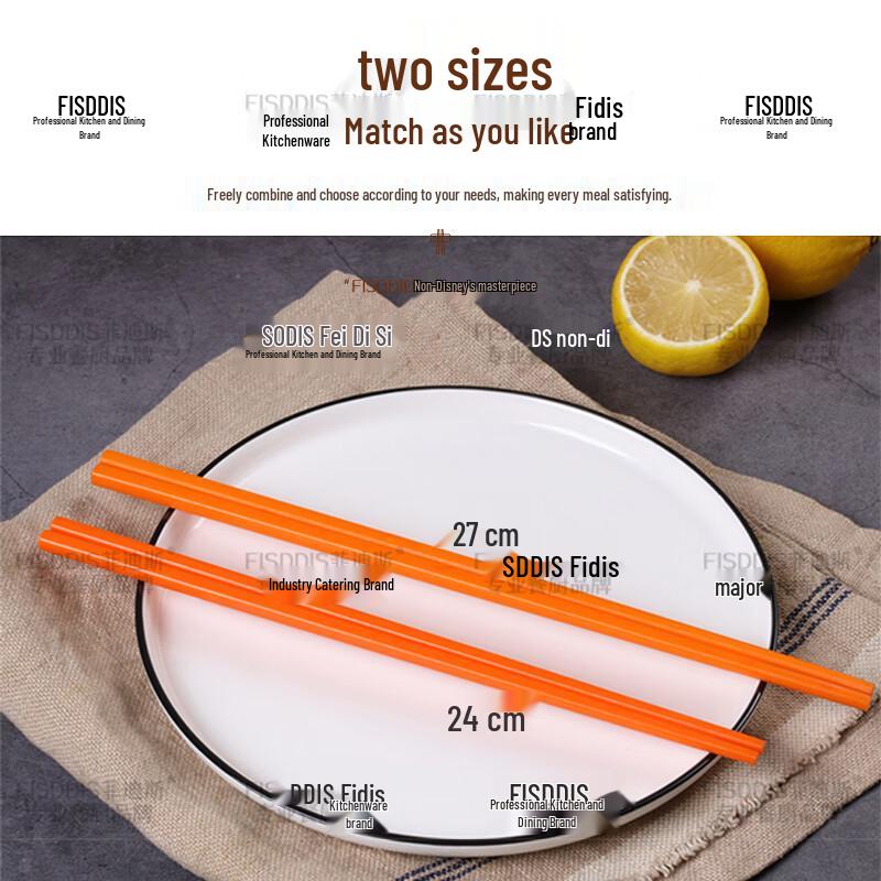 FISDDIS A5 Melamine Food-Grade Chopsticks, 10 Pairs