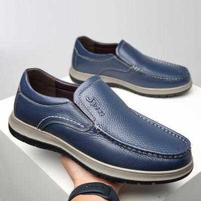 Fashion Genuine Leather Men Shoes Luxury Brand Men's Loafers Office Leather Formal Shoes Luxury Handmade Mens Shoes Chaussure Hommes