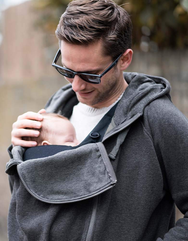 Hooded Baby Strap Compatible L [Seraphin] Sweatshirt, Parka, Men's, Gray,