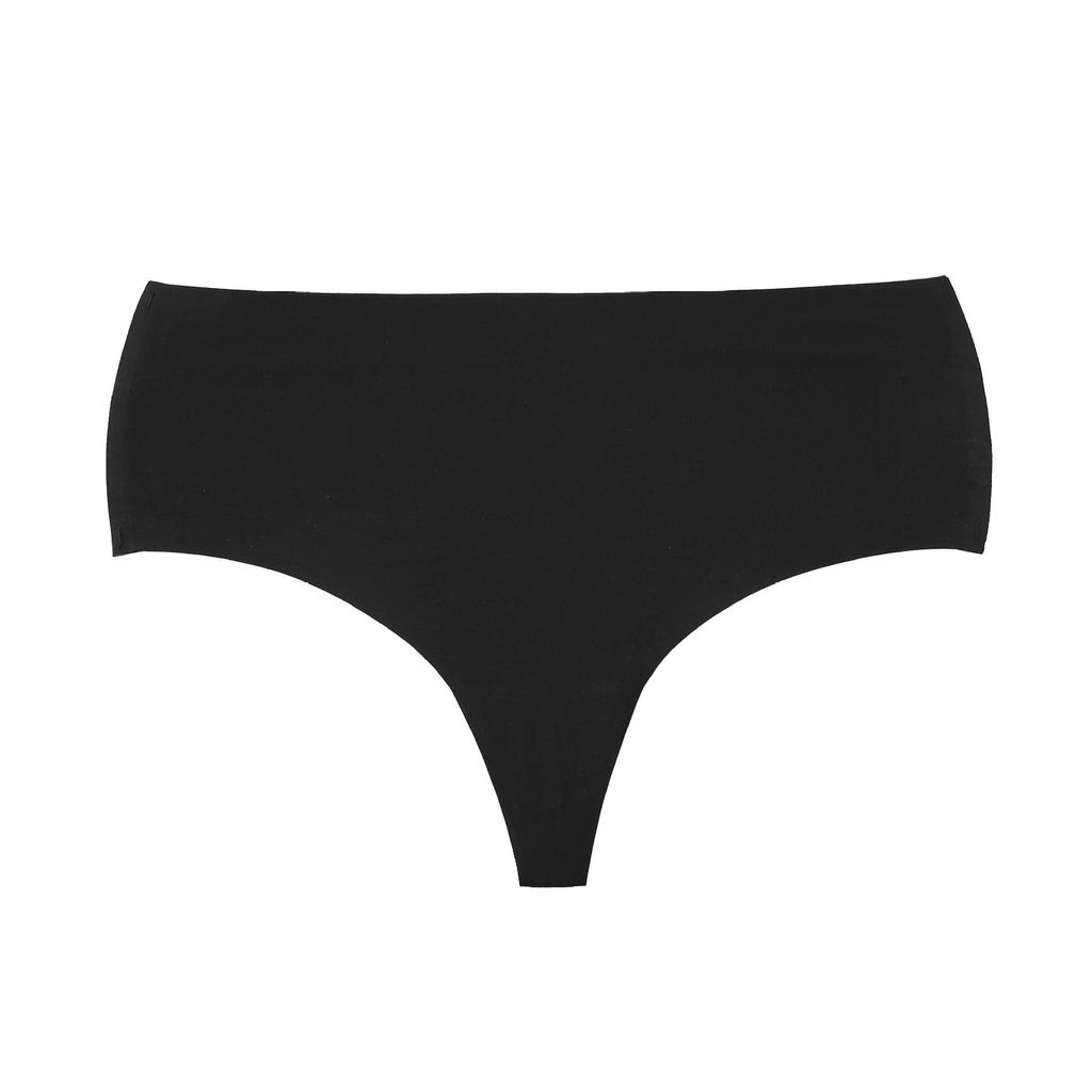 Plus Size Seamless Ice Silk High-Waisted Quick-Dry Thong