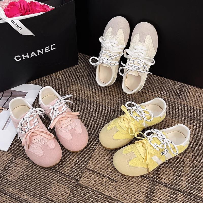 Forrest Gump Shoes 2025 Spring New Women's Shoes Retro Flat-bottomed Casual Versatile Soft-soled Sports Comfortable Lace-up German Training Shoes