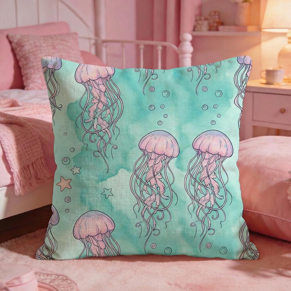 Elegant JJellyfishS Cushion Cover Premium Comfort Reversible Pillow Cove Two In One Design for Any Room  Car Interior