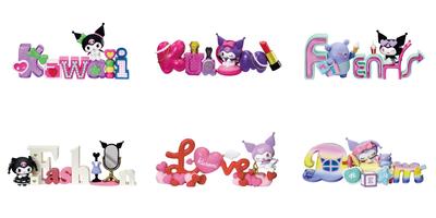 RE-MENT Sanrio Kuromi Words Collection 1BOX H85×W145×D275 ATBC-PVC, ABS