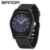 Ceas SANDA Unisex cu Curea de Silicon, Mecanism Quartz, Cadran Mare Luminos și Design Impermeabil